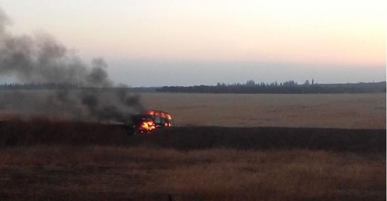 تدمير مركبة حاولت اجتياز الحدود من سورية