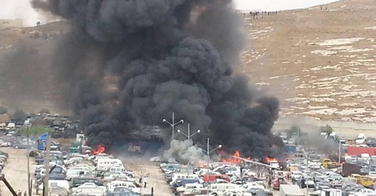 ارتفاع وفيات حريق جمرك عمّان إلى 5 وما بين 10-15 إصابة