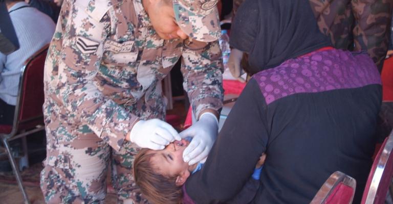 حملة تطعيم للاجئين السوريين