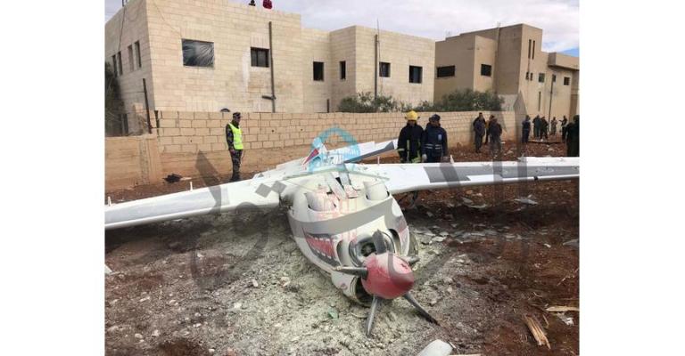 سقوط طائرة تدريبية لسلاح الجو في جرش
