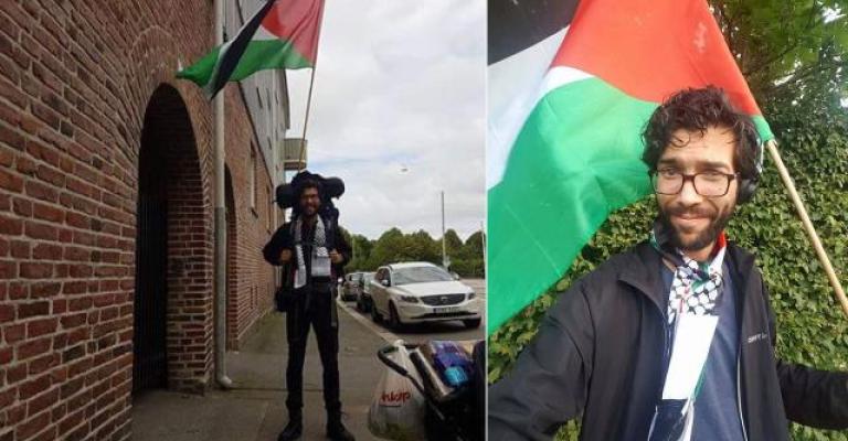 ناشط سويدي يبدأ مسيرته نحو فلسطين سيرًا على الأقدام