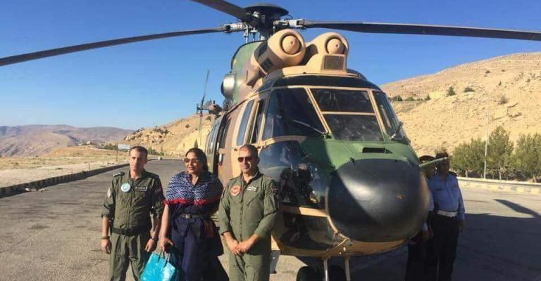 الجيش يعلق على نقل الفنانة أحلام بطائرة عسكرية