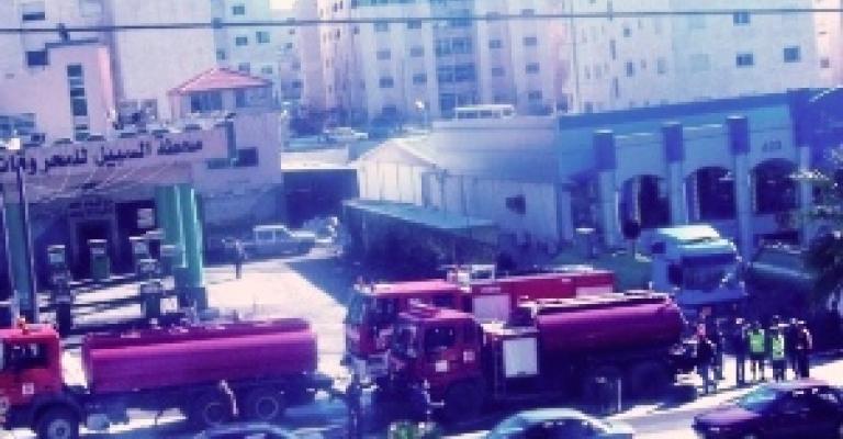 تسرب بنزين من محطة محروقات في صويلح
