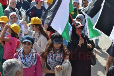 بالصور: مسيرة العودة في ساحة الجندي المجهول: حرية الأسرى طريق العودة