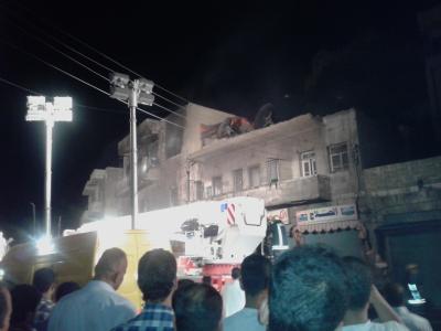 حريق في وسط البلد- صور