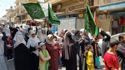 مسيرة للحركة الإسلامية في الزرقاء نصرة للأقصى