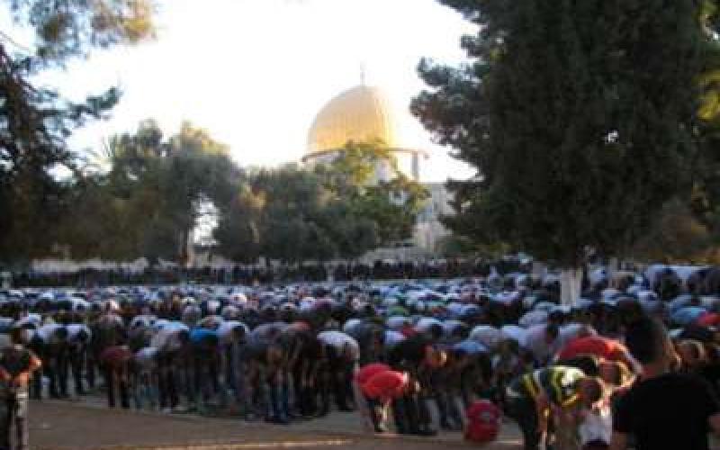 مسيرة ليلة العيد في القدس.. والآلاف يؤدون صلاة العيد في الأقصى