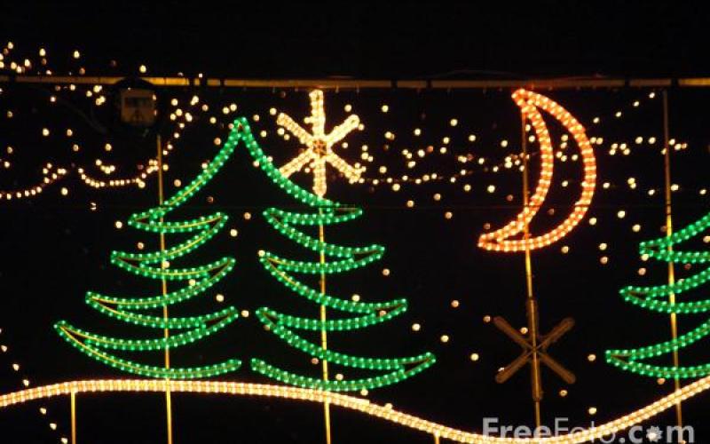 Under the Christmas lights in Bethlehem