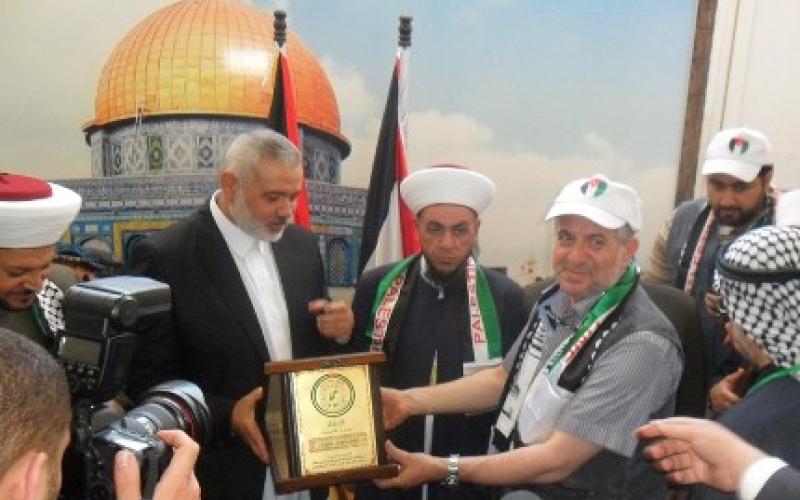 هنية يكرم قافلة أنصار 2 ويعلن عن وصول شخصيات أردنية للقطاع قريبا