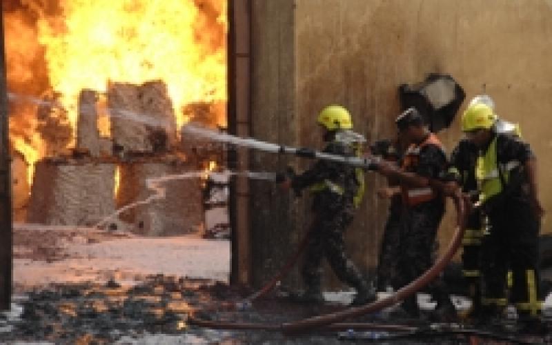 حريق منجرة في منطقة سحاب