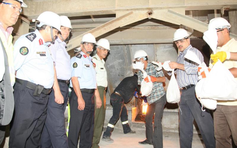  الامن يتلف مخدرات في مصانع الاسمنت الأردنية