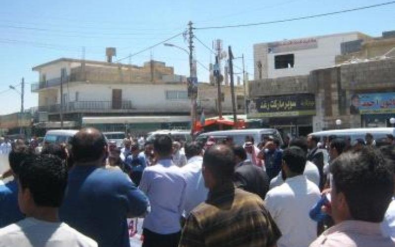 تشييع جثمان العامل الرواحنة في ذيبان