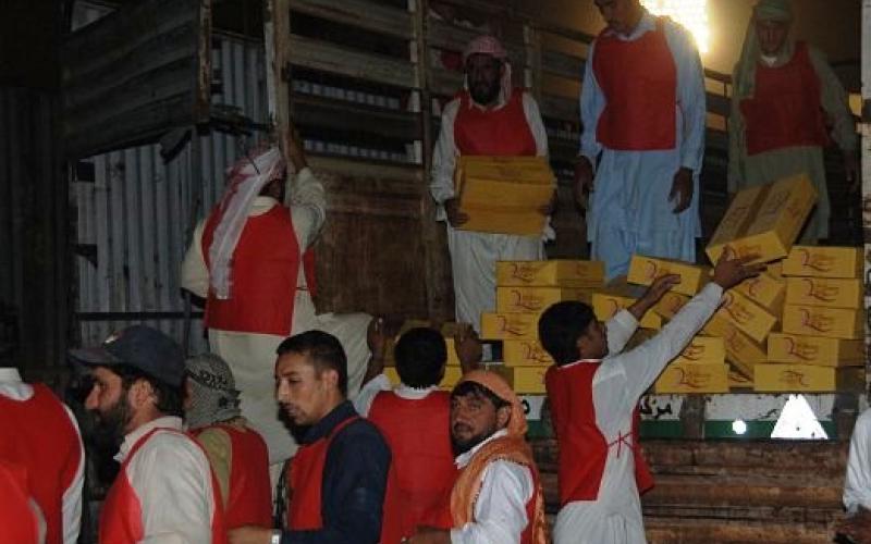 قافلة مساعدات سعودية للاجئين السوريين في الأردن