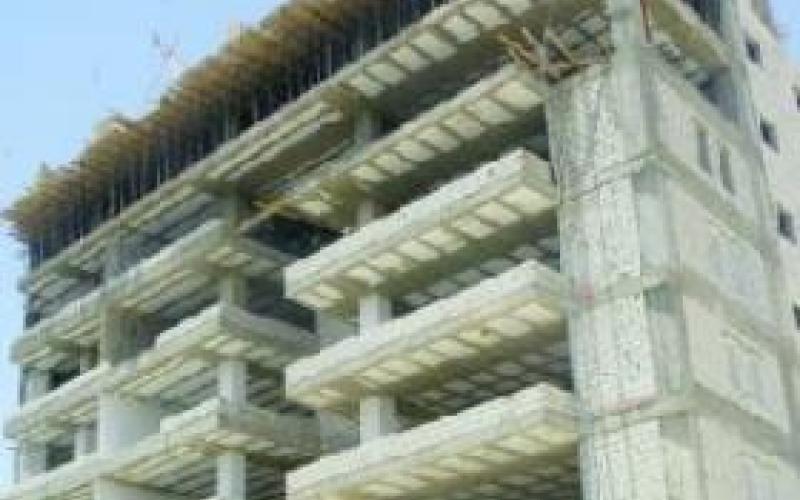 3.4 بالمئة ارتفاع مساحة البناء مقارنة بالعام 2011 