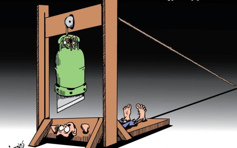 بعد رفع اسعار الغاز- كاريكاتير بريشة كريم ابو يوسف 
