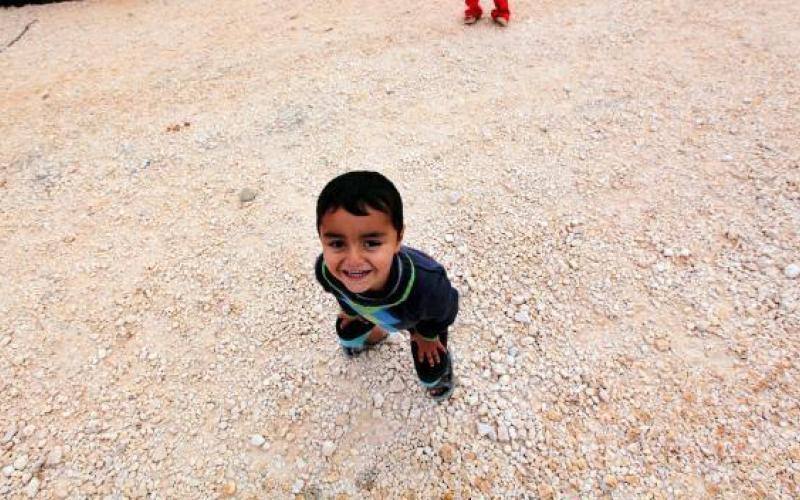 طفل في مخيم الزعتري- عدسة محمد ابو غوش/فيسبوك