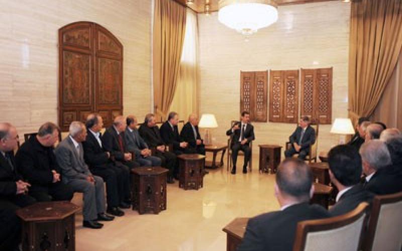 الأسد يستقبل وفدا أردنيا