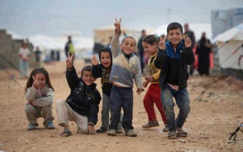أطفال سعداء في الزعتري