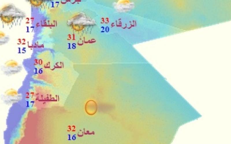 أجواء حارة وأمطار محلية متفرقة