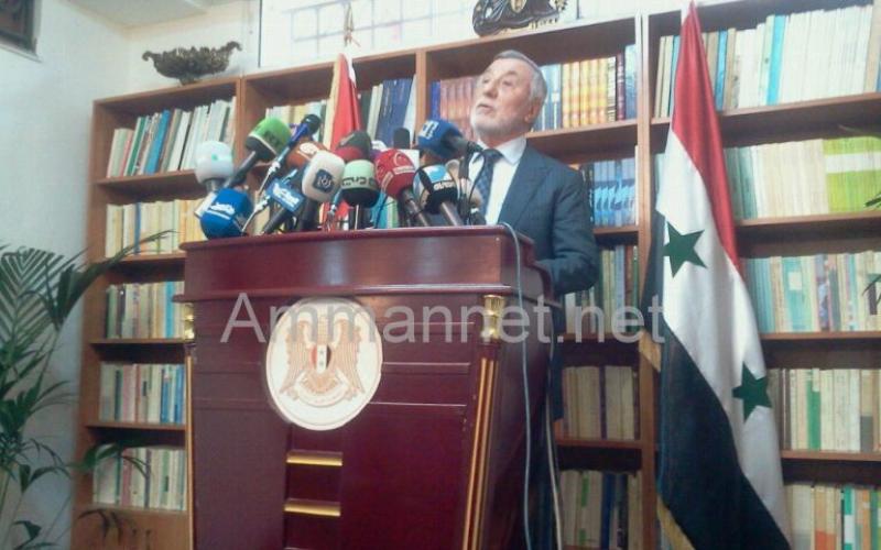 السفير السوري يحذر من اقحام الأردن بالأزمة السورية (فيديو وصور)