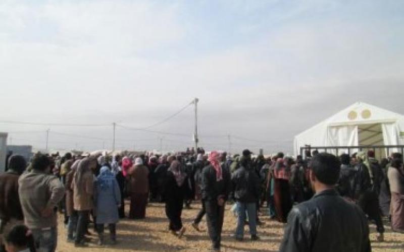 اعتصام في الزعتري نصرة لأشقائهم بالمدن السورية