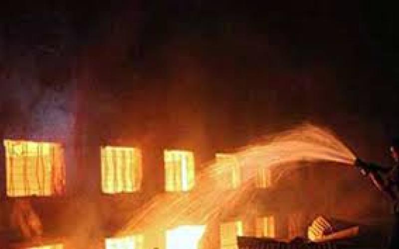 حريق هائل بمصنع بالهاشمية