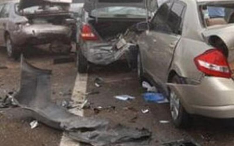نزول صافوط: تصادم 6 مركبات... و5 وفيات بحادث آخر