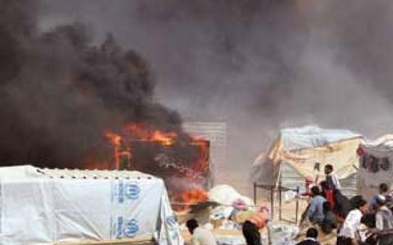 تضاعف الحرائق في الزعتري خلال 2013