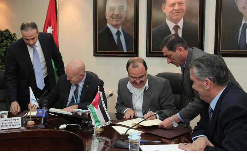  توقيع مذكرة تفاهم جديدة بين المفوضية السامية والحكومة الاردنية 