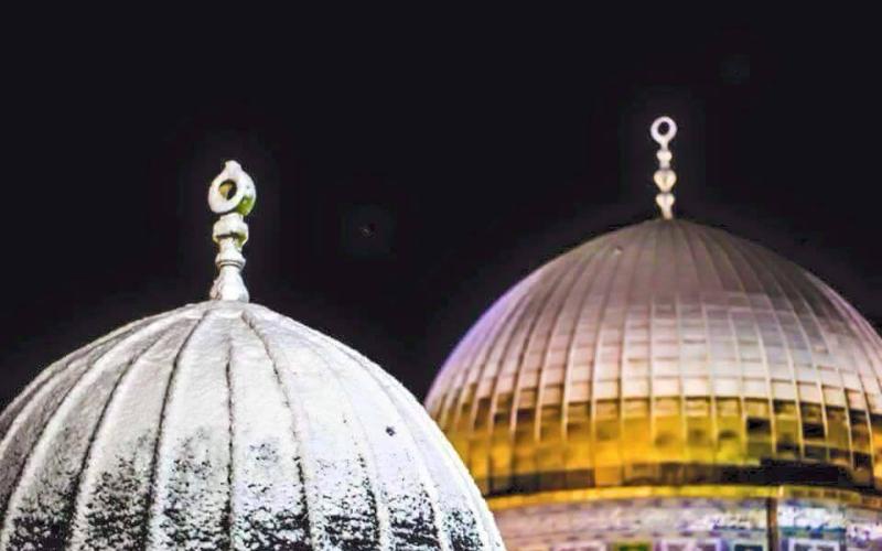 ثلوج على قبة الصخرة والأقصى - تلفزيون فلسطين