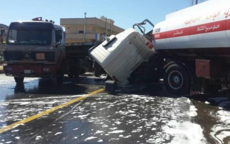 وفاة وإصابة بتصادم شاحنتين في الكرك