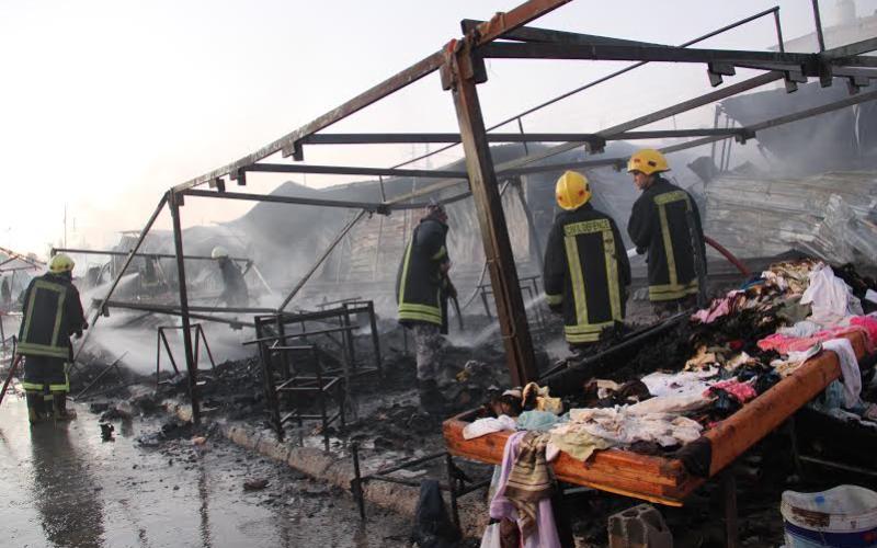 حريق بسطات في محافظة الزرقاء