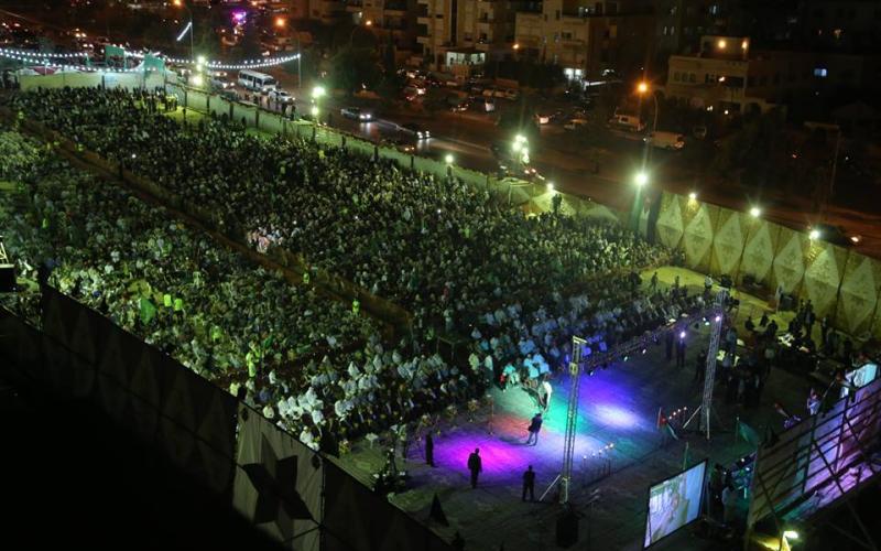 آلاف المشاركين بمهرجان الحركة الإسلامية"لبيك يا أقصى"