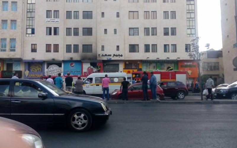 حريق بمطعم في شارع المدينة