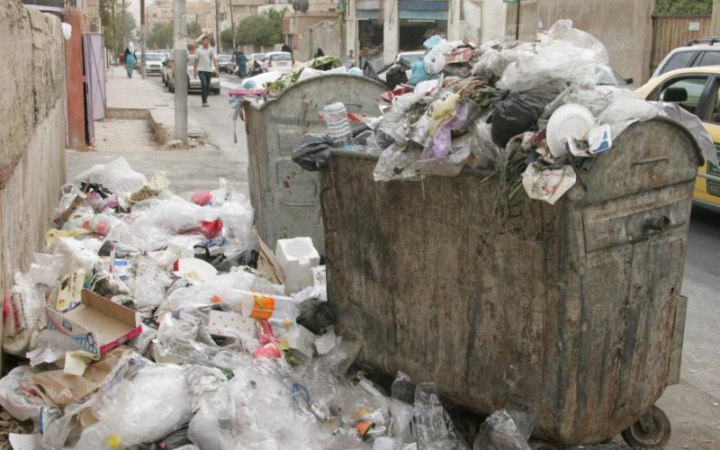 ارتفاع كميات النفايات في عمّان