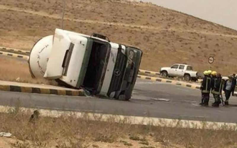 معان: وفاة سائق صهريج بحادث تدهور