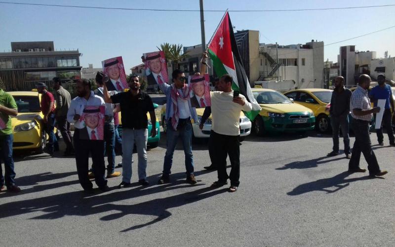 إعتصام السائقين في الدوار الرابع