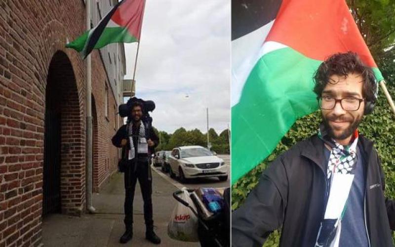 ناشط سويدي يبدأ مسيرته نحو فلسطين سيرًا على الأقدام